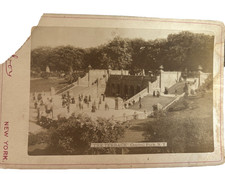 RARE Antique The Terrace in Central Park, NY Newsboy Cabinet Card READ picture
