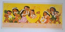 Long Postcard 1977 Posted Aloha From Hawaii Comic Kids Hawaiin card 8 x 3.5 picture