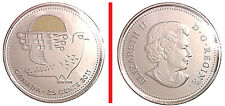 25 cents 2011 PEREGRINE FALCON 🦅💲🍁 Canada coin Queen bird of prey picture