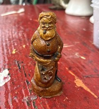 Vintage Chalkware Santa Claus Figurine With Toy Bag Christmas Decoration 5 Inch picture