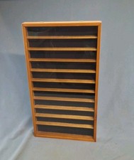 Vintage Wall Mount Wood with Glass Curio Cabinet Shadow Box Miniatures Display picture