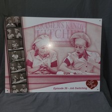 TIN SIGN new 8x12 I love Lucy TV Lucille Ball Ethel chocolate Candy funny  picture