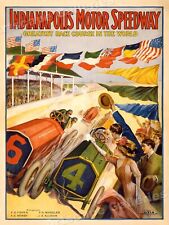 1909 Indianapolis 500 Motor Speedway Classic Old Race Course Poster - 24x32 picture