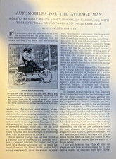 1900 Automobiles Trucks Horseless Carriages illustrated picture