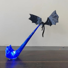 3D Flying Dragon Bookshelf Nook Light, Library Lantern Decor Blue Fire picture