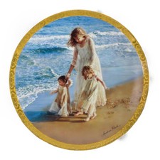 Sandra Kuck Art Plate Oceans Of Love Mothers Enduring Love Beach COA New LE picture
