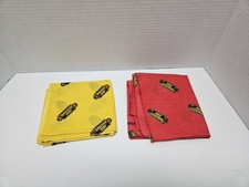 2 Jose Cuervo Promotional Square Bandanas Red Yellow 1991 Tequila  picture