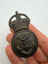 Genuine WW1 Royal Naval Division Chief Petty Officers Cap Badge On Blades picture