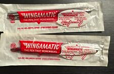Vintage 1960s Wingamatic Ballpoint Pen USA Lot of 2 New in Package w Advertising picture