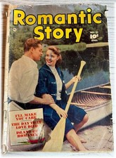 Romantic Story #21 April 1953 Fawcett Romance Comic - Canoe Cover Rock Hudson picture