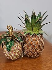 Alessandra Glass Victorian/Williamsburg Enameled Cloisonne Pineapples Ornaments picture
