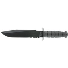 Ka-Bar Fighter Black Military Tactical Fixed Blade knife + Sheath - 1271 picture