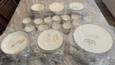 Mikasa Wellesley 12 Place Settings 84 Pieces Fine Bone China Platinum Trim VTG picture