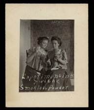 unusual Antique photo girls experimenting with 