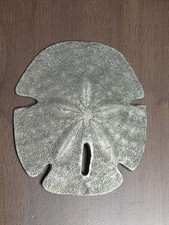 Vintage Metzke Solid Pewter Sand Dollar Replica Paperweight Beach Decor Signed picture