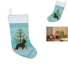 Caroline's Treasures BB2944CS Briard Christmas Tree Stocking Fireplace Hanging picture