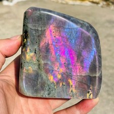 1.62lb Natural Purple Gorgeous Labradorite Quartz Crystal Display Specimen picture