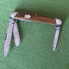 Old Vintage H Boker Germany Tree Brand Stockman Pocket Knife  picture