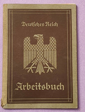 WW2 Germany.  Employment record book 1936/43 picture