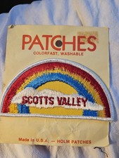 NIP Vintage Scotts Valley, California Rainbow Holm USA Embroidered Patch Badge picture