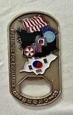 USFK /ROK -US Combined Forces Command Military Challenge Coin Bottle Opener picture