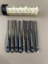 Vintage NOS Craftsman Yankee Push Drill Points Bits 8 Pc Set In Tube picture
