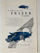 1951 Kaiser Frazer Vagabond Print Ad Handcrafted Converts To Spacious Carrier picture