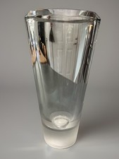 Vera Wang Wedgwood Illusion Crystal Vase, Germany, Heavy Thick, Frosted Base picture