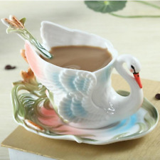 Creativity Hand Crafted Porcelain Shape Coffee Tea Cup Saucer Spoon Sets picture