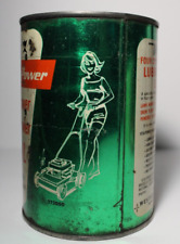 1960s VINTAGE Western Auto Oil Can Kansas City Missouri Woman Lawn Mower Graphic picture