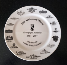 RARE CHAMPAGNE ACADEMY LONDON HILTON HOTEL  PLATE MUMM MOET CHANDON VCP PERRIER picture
