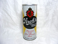 Vintage Steel Beer Can Stroh's Bohemian Style Beer Stroh Brewery Co. 16oz picture