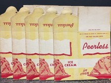 Set Of 5 Vintage Peerless 1/2 Gallon Ice Cream Boxes From Winston-Salem NC picture