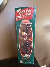 1996 Mr Christmas North Pole Power Light Climbing Santa F33RL Works Needs TLC picture