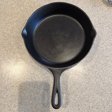 GORGEOUS CAST IRON No 6 #6 SINGLE NOTCH LODGE SKILLET - SUPER SMOOTH RAISED 2 picture