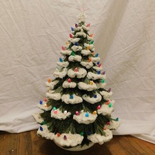 VTG Ceramic Musical Flocked Lighted 23