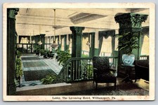 Vintage Postcard, Lobby, The Lycoming Hotel, Williamsport, Pennsylvania picture