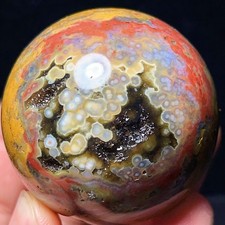 TOP 189G Natural Starlit Sky Orbicular Ocean Jasper Sphere Crystal Healing L7826 picture