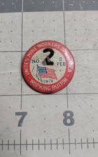 1919 February United Mine Workers of America Working Button UMWA No 2 Pin picture
