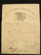 CIVIL WAR  LYNCHBURG VIRGINIA  4TH PENNSYLVANIA CAVALRY DISCHARGE 1865 picture