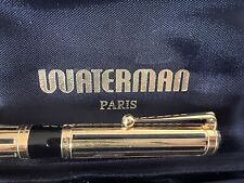Waterman Pen Fountain Pen Night and Day Plated Gold Pen Gold 18 KT picture
