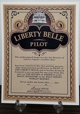 Walt Disney World Liberty Belle Pilot License Last Day of Service Blank picture