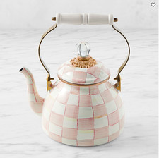MacKenzie-Childs Rosy Check Tea Kettle – Stylish & Elegant picture