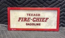 Vintage Texaco Fire-Chief Gas Sign in Red Frame (6 x 13) picture
