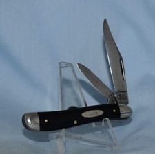 RARE VINTAGE CASE TESTED XX SLICK BLACK PEANUT JACK KNIFE 2220 1920-40 picture
