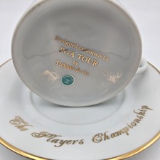 Set of 2 Rare Tiffany & Co PGA Tour Cup & Saucer The Players Championship Golf picture