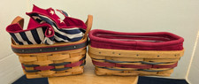 Longaberger 1993 All Star Trio & 2007 American Celebrations Tidbit baskets picture