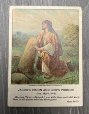 1907 Jacob's Vision & God's Promise Bible Picture Card United Brethren picture