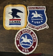 Vintage USPS Postal Clerk Post Office Dept US Mail Uniform Patch Lot of 3 picture