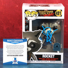Bradley Cooper Rocket Signed Funko Pop 491 Guardians Breakout BAS COA Protector picture